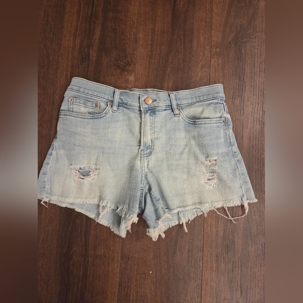 Calvin Klein Jeans Light Wash Distressed Shorts